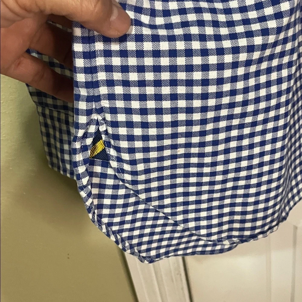 Ralph Lauren Men's Blue and White Checkered Shirt M classic fit